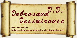 Dobrosava Desimirović vizit kartica